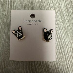 Kate spade French bulldog earrings
